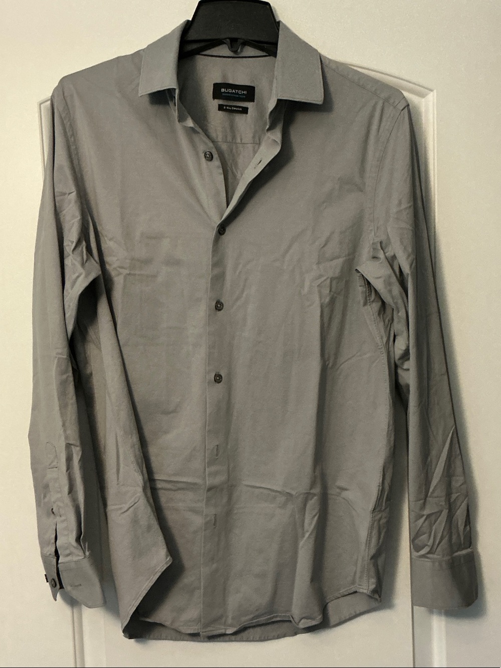 Bugatchi Men's Long-Sleeve Dress Shirt in Gray